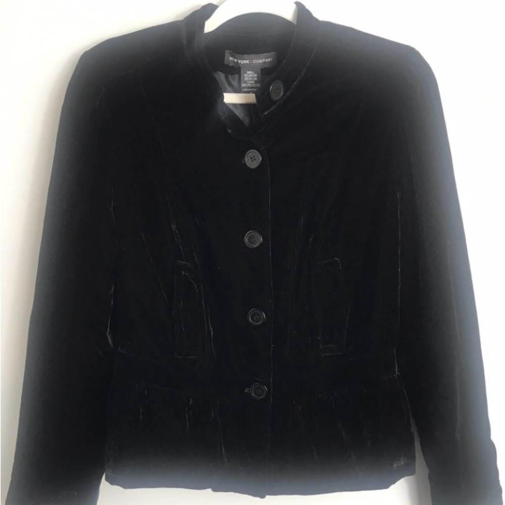 New York & Company Midnight Velvet Blazer